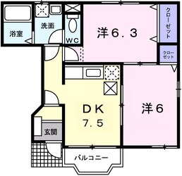 ベルウッド丁田の物件間取画像